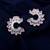 Pink color american diamond earrings