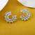 Silver color american diamond earrings