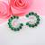Green color american diamond earrings