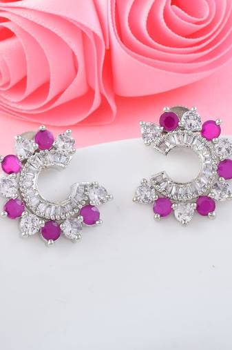 Rani color american diamond earrings