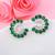 Green color american diamond earrings