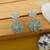 Rama green color american diamond earrings