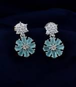 Rama Green color american diamond earrings