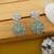 Rama Green color american diamond earrings
