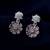 Pink color american diamond earrings