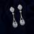Silver color american diamond earrings