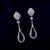 Purple color american diamond earrings