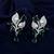 Green color american diamond earrings