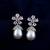 Pink color american diamond earrings