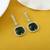 Green color american diamond earrings