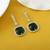 Green color american diamond earrings