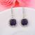Purple color american diamond earrings