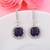 Purple color american diamond earrings
