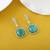 Rama green color american diamond earrings