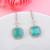 Rama Green color american diamond earrings