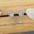 Silver color american diamond earrings