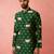 green digital print kurta - animal floral design ethnic wear