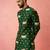 green digital print kurta - animal floral design ethnic wear