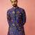 Blue Digital Print Kurta - Floral Tropical Design Ethnic Wear
