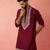 wine modal chanderi kurta - wedding embroidered ethnic wear