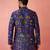 Blue Digital Print Kurta - Floral Tropical Design Ethnic Wear