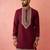 wine modal chanderi kurta - wedding embroidered ethnic wear
