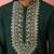 bottle green modal chanderi kurta - wedding embroidered ethnic wear