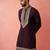 purple modal chanderi kurta - wedding embroidered ethnic wear