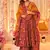 Maroon digital printed maslin anarkali palazzo style
