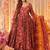 Maroon digital printed maslin anarkali palazzo style