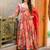 Pink digital printed maslin anarkali palazzo style