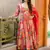 Pink digital printed maslin anarkali palazzo style