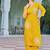 Floral Embroidered V-Neck Thread Work Straight Kurta With Palazzo