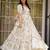 Cream heavy digital printed rayon gown style