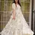 Cream heavy digital printed rayon gown style
