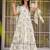Cream heavy digital printed rayon gown style