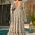 Cream heavy digital printed rayon gown style