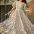 Cream heavy digital printed rayon gown style