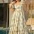 Off white heavy digital printed rayon gown style