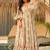 Beige heavy digital printed rayon gown style