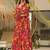 Megenta heavy digital printed heavy airtex chinon gown style