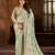 Green embroidered georgette saree