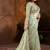 Green embroidered georgette saree