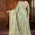 Green embroidered georgette saree