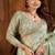 Green embroidered georgette saree
