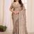 Chiku embroidered georgette saree