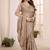 Chiku embroidered georgette saree