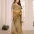 Gold embroidered georgette saree