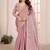 Pink embroidered georgette saree