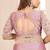 Pink embroidered georgette saree